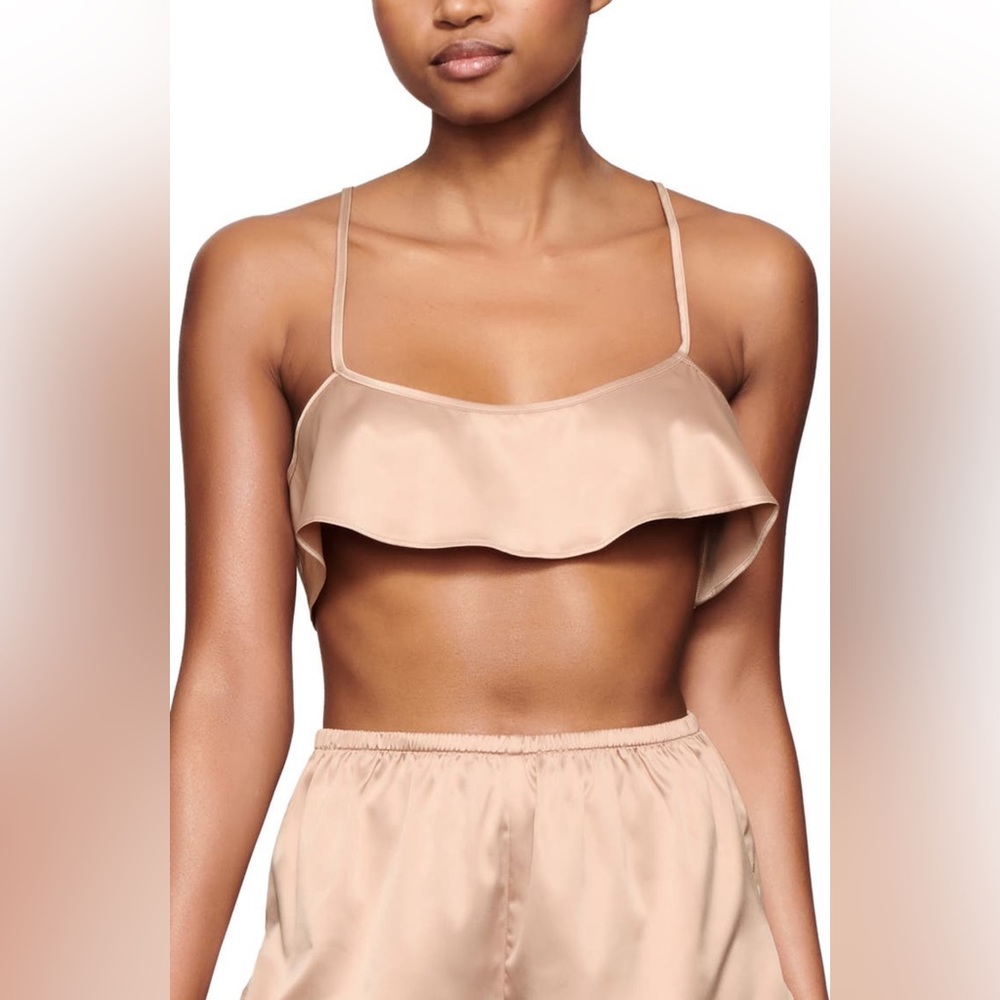 NWOT SKIMS sine satin camisole in pink sand